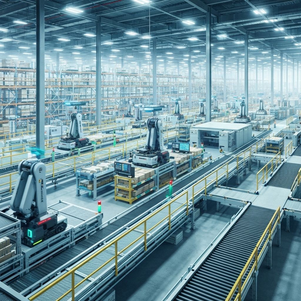 Smart warehouse with automation